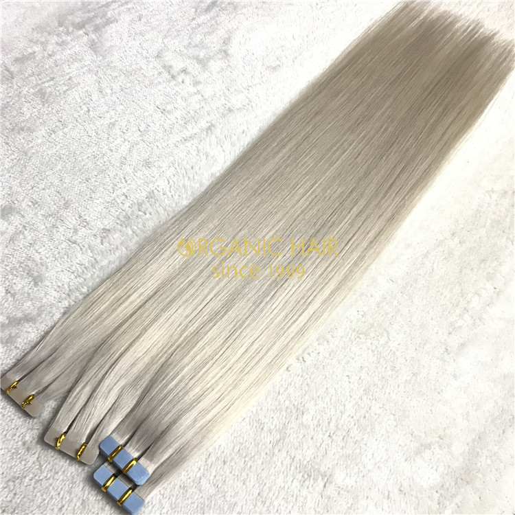 Long lasting 40 pieces #1001 color tape in remy hair extensions and reviews X125